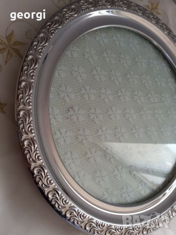 Стъклен поднос с метален обков  14/4, снимка 3 - Други - 35317685