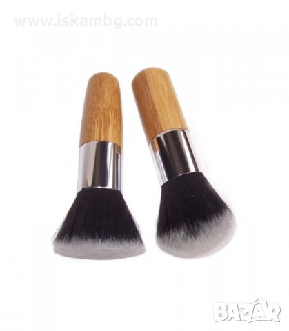 ПЛОСКА И ОВАЛНА ЧЕТКА ЗА НАНАСЯНЕ НА ПРАХООБРАЗЕН И МИНЕРАЛЕН ГРИМ - код 1569, снимка 2 - Декоративна козметика - 34011171