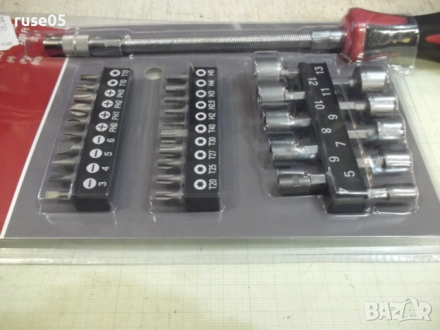 Отвертка гъвкава и комплект битове 31 части нови, снимка 3 - Отвертки - 52136377