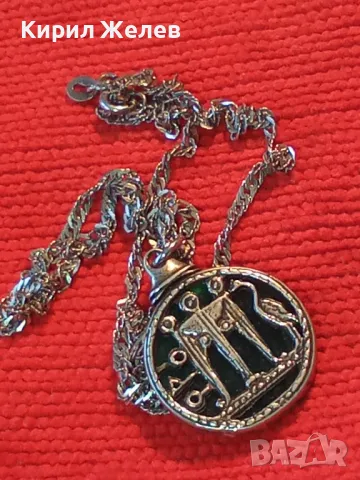 ИТАЛИАНСКИ ДАМСКИ МЕДАЛЬОН от СРЕБРО и СТЪКЛЕНА ПАСТА Paste Vitree Със СРЕБЪРНА 925 ВЕРИЖКА 25868, снимка 15 - Колиета, медальони, синджири - 49913225