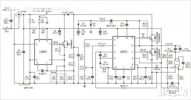 L6574 контролер за електронни баласти с димиране, снимка 2 - Друга електроника - 35339038