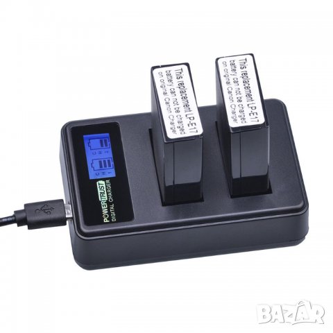 Двойно зарядно за батерия LP-E17 за CANON LP E17 Батерия LPE17, 200D M3 M6 750D 760D T6i T6s 800D  , снимка 2 - Батерии, зарядни - 32024513