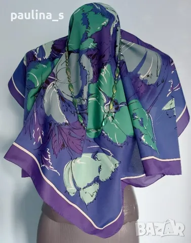 Седем различни броя / Разкошен винтидж шал от времето на соц-а / вносен шал , снимка 8 - Шалове - 47360485