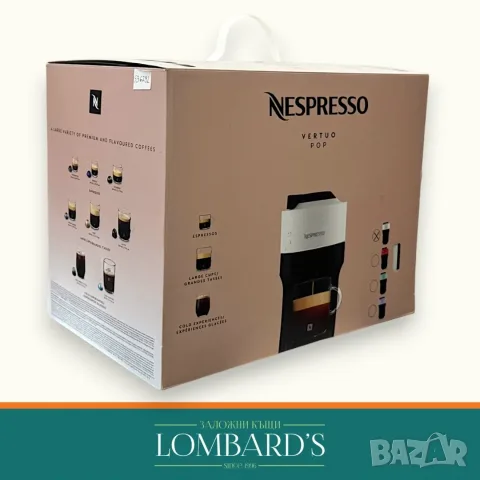 Кафемашина Nespreso Vertuo Pop, N: 536292, снимка 3 - Кафемашини - 56429946