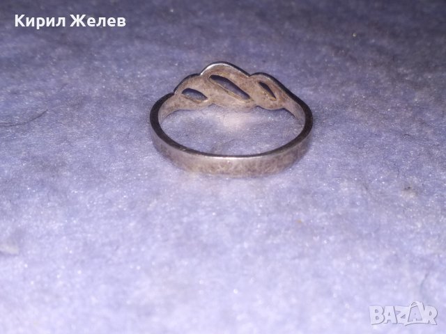 СТАР АЖУРЕН СРЕБЪРЕН ПРЪСТЕН ВИСОКА ПРОБА ПАТИНИРАНО СРЕБРО РЪЧНА ФИНА ИЗРАБОТКА 34371, снимка 3 - Антикварни и старинни предмети - 39643160