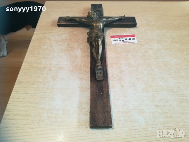 поръчан-масивен кръст с христос 53х30см 2301211616, снимка 4 - Колекции - 31528465