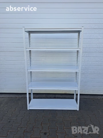 Бял/Син стелаж 180x90x40, 175кг | Черен/Бял стелаж 180x120x40, 100кг, снимка 5 - Стелажи и щандове - 50860693