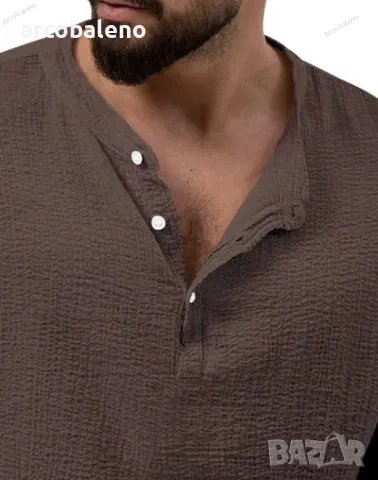 Мъжки едноцветен ежедневен комплект от две части с дълъг ръкав и панталон, 6цвята , снимка 3 - Други - 47347229