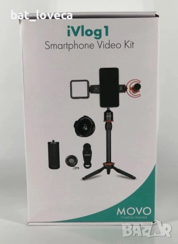 Нов Комплект за видео за смартфони MOVO iVlog1, снимка 3 - Селфи стикове, аксесоари - 53925401