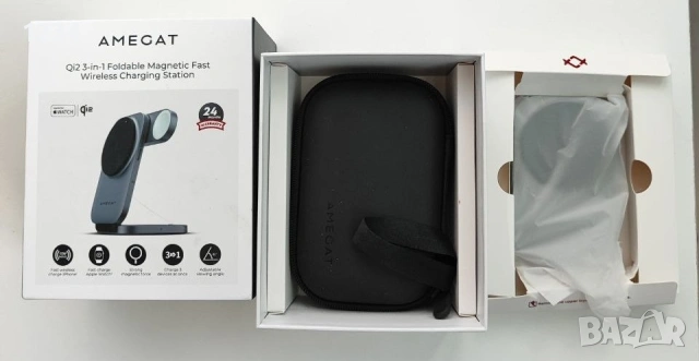 Магнитна стойка за бързо безжично зареждане, снимка 2 - Друга електроника - 53917001