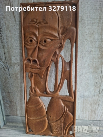 Африканско дървено пано, снимка 3 - Пана - 51892732