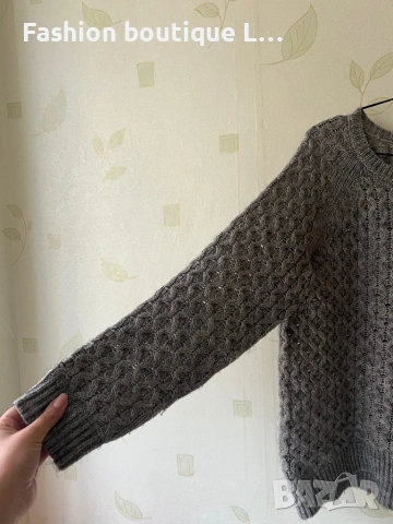 Плетен пулове на марката H&M размер S , но става и за М размер състав 80% акрил 20% полиамид, снимка 4 - Блузи с дълъг ръкав и пуловери - 53176166