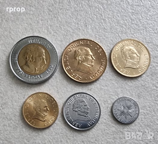 Монети. Уругвай . Уругвайско песо. 6 бр., снимка 5 - Нумизматика и бонистика - 42457729