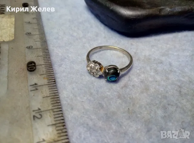 ПРЕКРАСЕН ФИН СКЪПОЦЕНЕН СРЕБЪРЕН ПРЪСТЕН СРЕБРО 925 с КРАЛСКИ СЕДЕФ и ЦИРКОНИ ЮВЕЛИРНА РАБОТА 48239, снимка 10 - Пръстени - 49757388