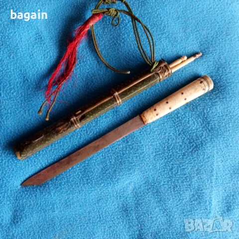 Нож на мандарин от династия Цин, кама, сабя, ятаган., снимка 7 - Антикварни и старинни предмети - 54085576