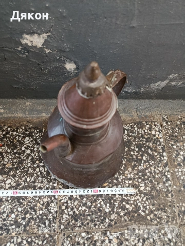 Стар меден ибрик, снимка 4 - Антикварни и старинни предмети - 53922031
