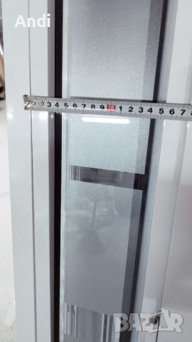 Алуминиевa вратa с касa, бяла със стъкла - лява  132/210см, снимка 7 - Дограми - 52829663