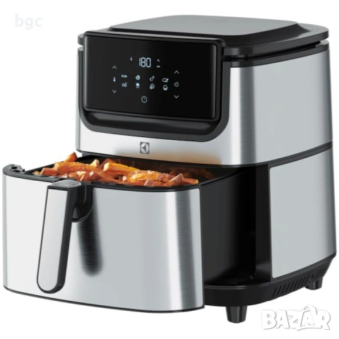 Висок Клас Electrolux Digital E6AF1-6ST Air Fryer (уред без мазнина) 1800W, Неръждаема стомана, 8 пр