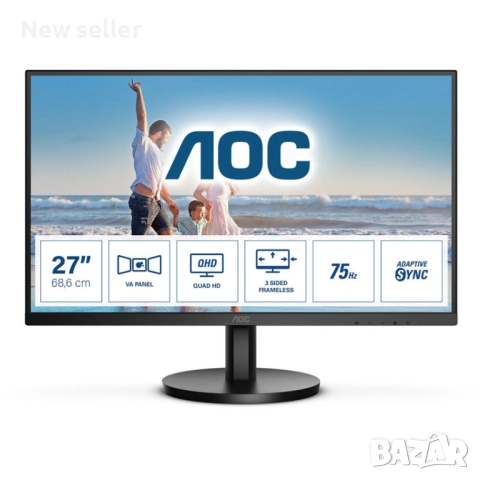 Монитор AOC  27" инча 75 херца гейминг 