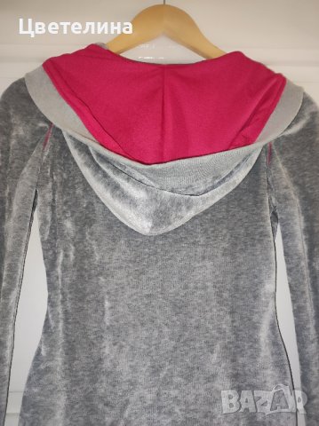 Дамски плюшен втален суитшърт с качулка  размер S , снимка 6 - Суичъри - 42612589