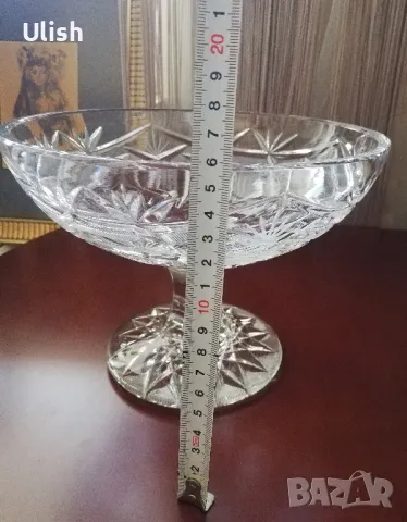 Масивна кристална купа на столче, снимка 6 - Аксесоари за кухня - 49047921