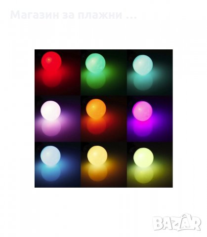 LED КРУШКА - 5W ИЛИ 7W E27 A60 RGB С ДИСТАНЦИОННО - код 1465, снимка 4 - Лед осветление - 34282295