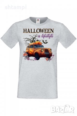 Мъжка тениска Halloween is Lifestyle,Halloween,Хелоуин,Празник,Забавление,Изненада,Обичаи,, снимка 4 - Тениски - 38135403
