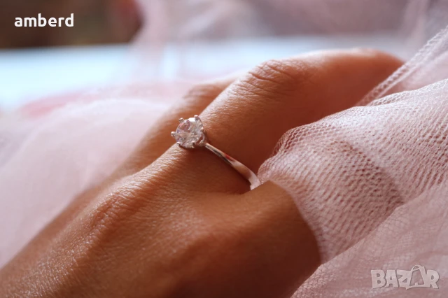 Нежен и стилен сребърен пръстен - модел PLR023, снимка 2 - Пръстени - 51375616