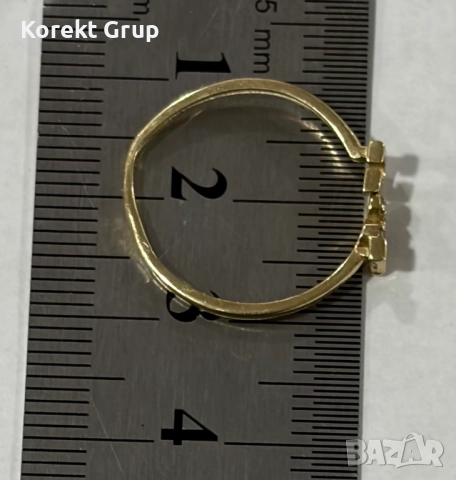 Златен пръстен 14 карата 1.19грама , снимка 3 - Пръстени - 52888367