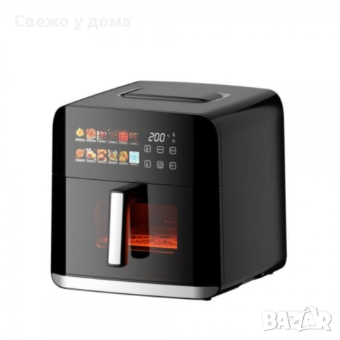 Еърфрайър Oliver Voltz OV51980CF, 1800W, 8 литра, Двоен нагревател, 12 Програми, LED дисплей и прозо, снимка 2 - Фритюрници - 54062341