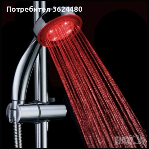 LED Душ слушалка светеща в 3 различни цвята с температурен датчик - МОДЕЛ 2, снимка 3 - Други стоки за дома - 40028064