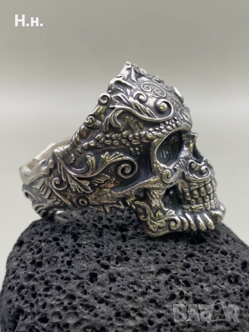 Сребърен уникален пръстен, снимка 2 - Пръстени - 52976487