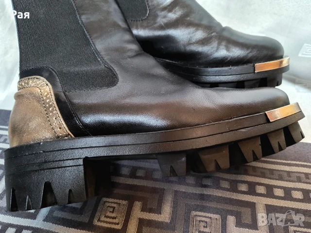 Дамски кожени боти, снимка 4 - Дамски боти - 50673329