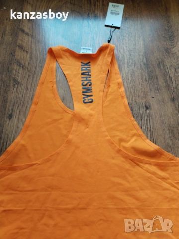 Gymshark Infill Stringer - Orange - мъжки фитнес потник Л НОВ, снимка 6 - Други - 54290049