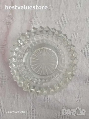 Масивен Пепелник Стъклен Прозрачен, снимка 2 - Други - 47913618