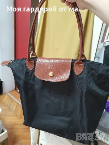 Голяма чанта Longchamp.черна добро състояние. , снимка 5 - Чанти - 56329277