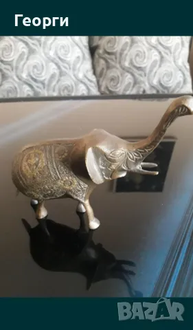 Красив бронзов слон-2, снимка 2 - Антикварни и старинни предмети - 50111392