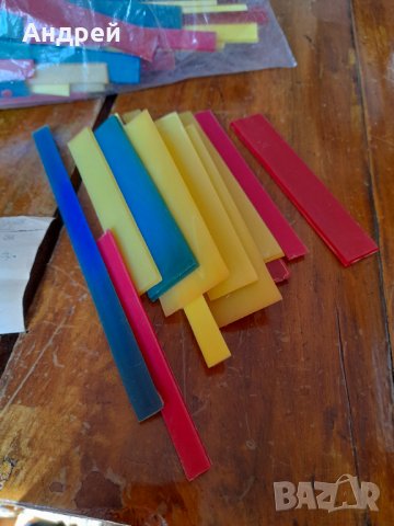 Старо Учебно помагало Пластмасови пръчици за мерене, снимка 3 - Други ценни предмети - 34134595