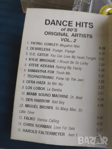Dance Hits of the 80's volume 2 - аудио касета денс музика, снимка 2 - Аудио касети - 52498010