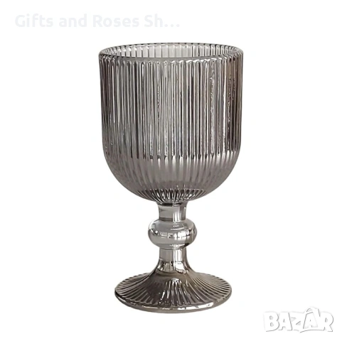 Нова серия чаши в графитен цвят и релефно стъкло, снимка 5 - Чаши - 53895998