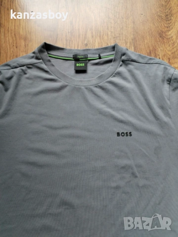 BOSS Stretch-cotton T-shirt with logo - страхотна мъжка тениска Л КАТО НОВА, снимка 3 - Тениски - 54078499