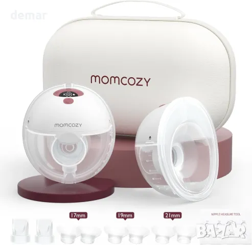 Помпа за кърма Momcozy M5, 3 режима и 9 нива, 24 mm (2 броя, червено), снимка 1 - Помпи за кърма - 47715738