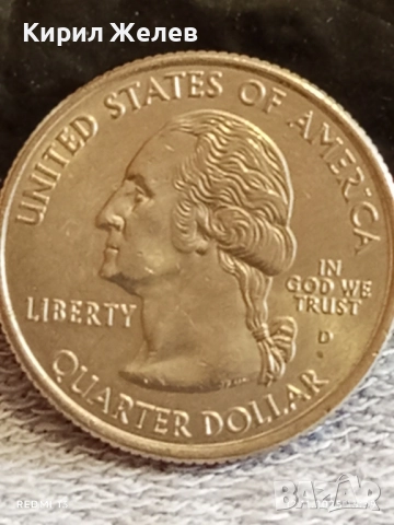 Рядка монета 1/4 щатски долар 2001г. КУОТЪР ЩАТ ВЕРМОНТ за КОЛЕКЦИОНЕРИ 51819, снимка 7 - Нумизматика и бонистика - 52388726