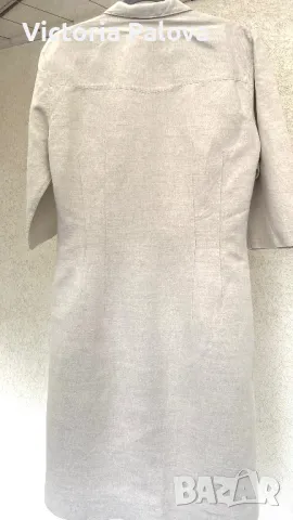 Бутикова рокля от груб лен с подплата, снимка 8 - Рокли - 48025456