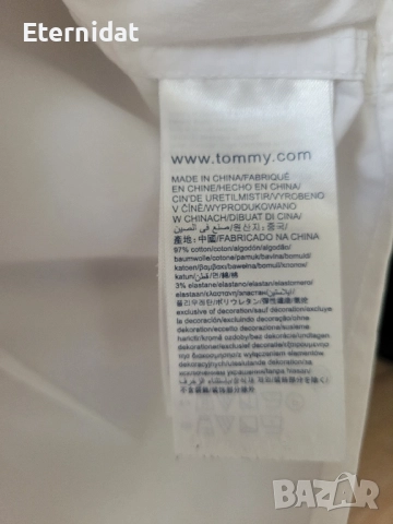 Бяла риза TOMMY HILFIGER , снимка 6 - Ризи - 51863428