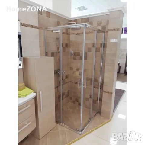 Квадратна душ кабина SQUARE, 80х80х190 см, прозрачно стъкло, хром, снимка 2 - Душ кабини и вани - 49370327