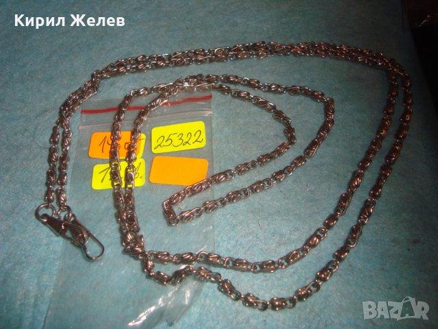 СРЕБРИСТА ВИНТИДЖ ПЛЕТКА ВЕРИЖКА за ДАМСКА ЧАНТИЧКА или КЮСТЕК за ДЖОБЕН ЧАСОВНИК 25322, снимка 3 - Колиета, медальони, синджири - 35353318