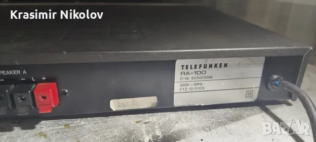 Усилвател Telefunken RA 100  за ремонт или части. , снимка 6 - Ресийвъри, усилватели, смесителни пултове - 56549281