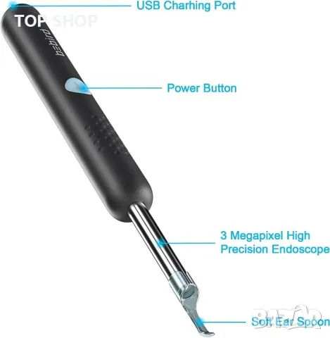 BEBIRD R1 Ендоскоп с камера,1080P HD отоскоп Безжичен уред за почистване на уши, снимка 3 - Маши за коса - 48927945