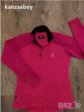 HAGLOFS Zip Neck Red Fleece Jacket - страхотен дамски полар, снимка 6 - Блузи с дълъг ръкав и пуловери - 31879257